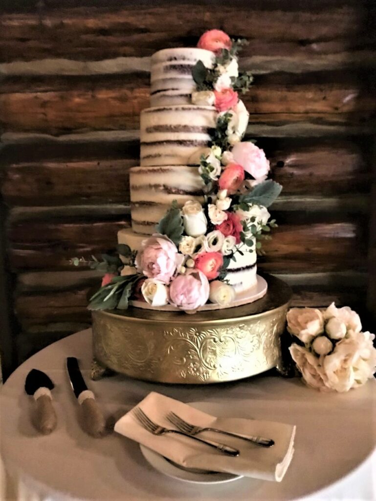 A cake that is made of different types of cakes.