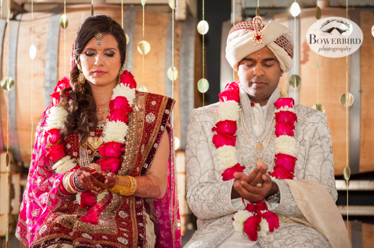 A couple of people that are in their wedding clothes