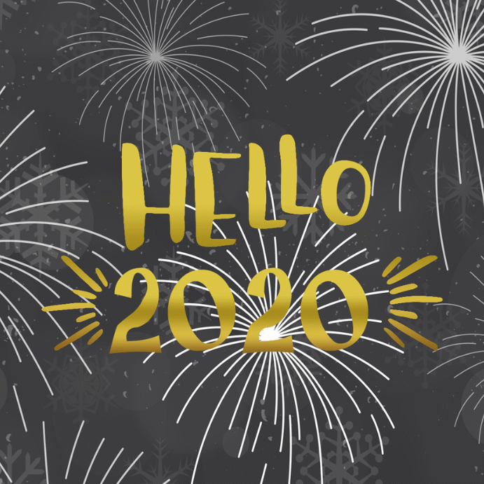 A black and white background with fireworks in the sky.